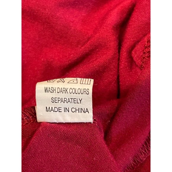 YATHON Women Empire Waist Dress Front Button Balloon Sleeve Maroon Size Large - Picture 10 of 10